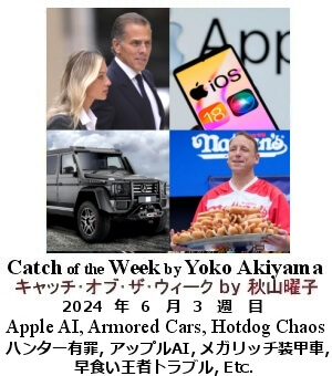 キャッチ・オブ・ザ・ウィーク, ニューヨーク, NY時事トレンド情報, Yoko Akiyama, 秋山曜子, 